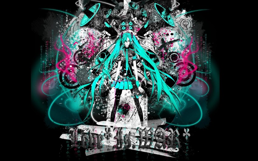 hatsune miku (vocaloid and 1 more) drawn by miwa_shirow