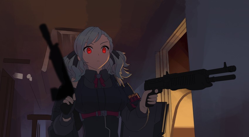 spas-12 (girls' frontline and 2 more) drawn by tab_(tabkun)
