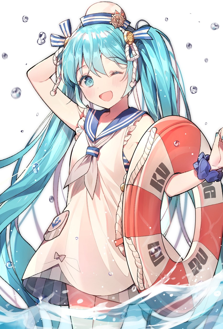 hatsune miku and natsufuku miku (vocaloid and 1 more) drawn by azit_(down)