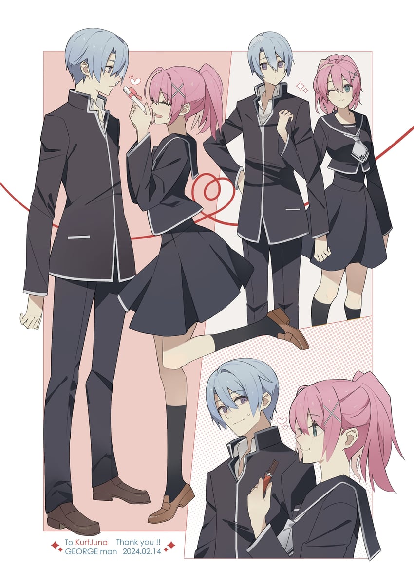 juna crawford and kurt vander (eiyuu densetsu and 2 more) drawn by george_man