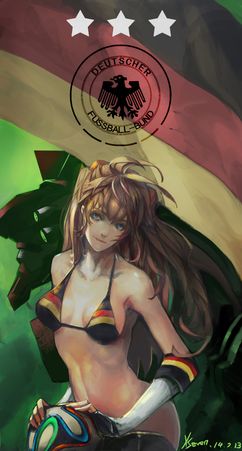 souryuu asuka langley and eva 02 (neon genesis evangelion and 2 more) drawn by xseven
