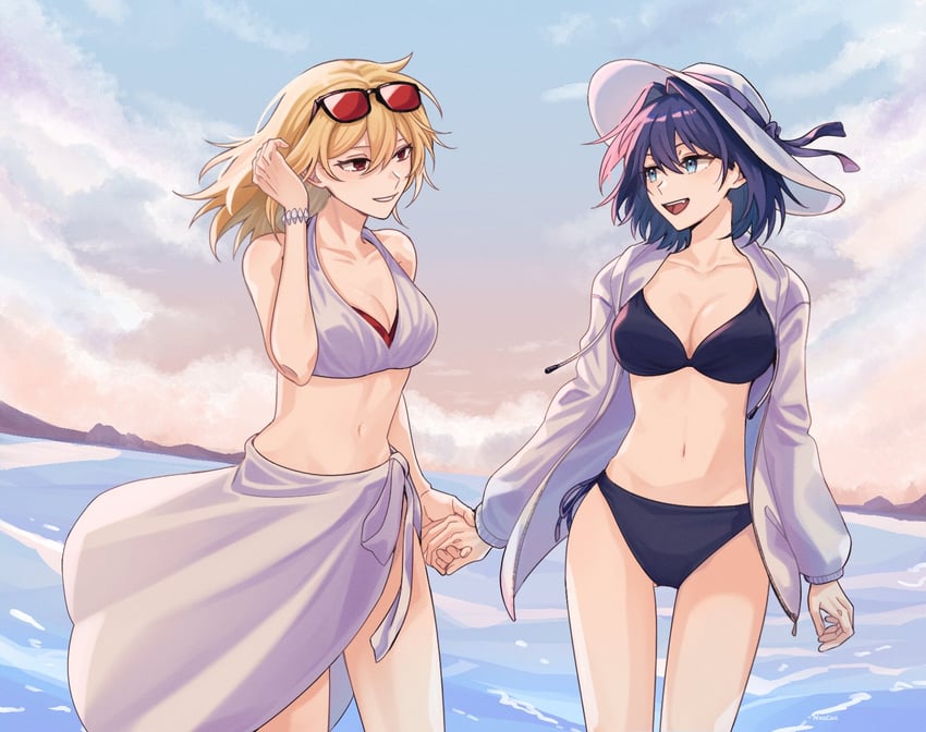 ouro kronii and kaela kovalskia (hololive and 2 more) drawn by hotcat_(box_1227)