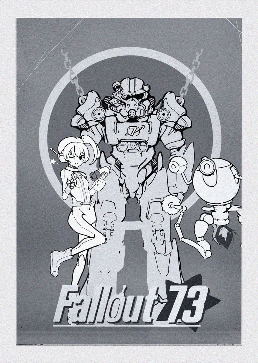 nanami, nanami: starfarer, and mister handy (punishing: gray raven and 1 more) drawn by dee_(fire2332)