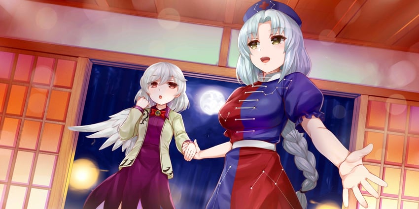 yagokoro eirin and kishin sagume (touhou and 1 more) drawn by kusaka_souji
