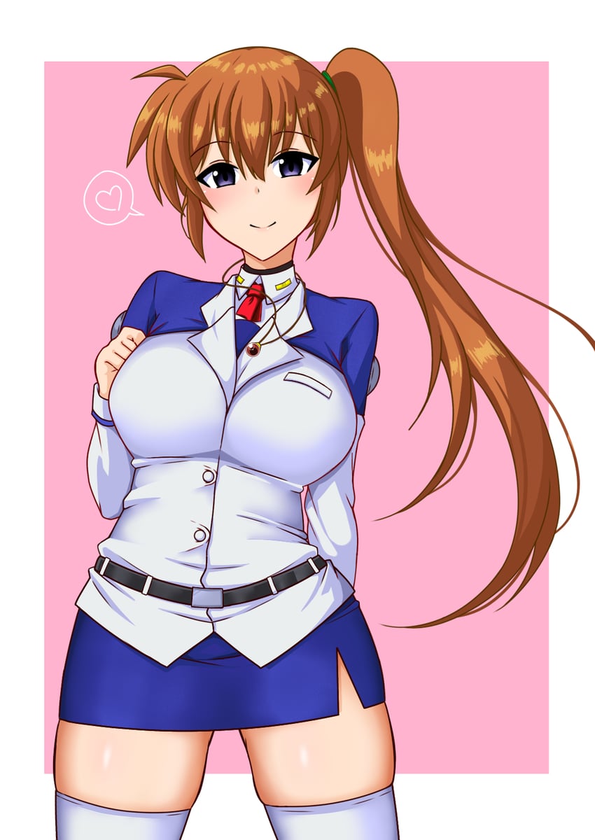 takamachi nanoha and raising heart (lyrical nanoha and 1 more) drawn by kunisaki-air