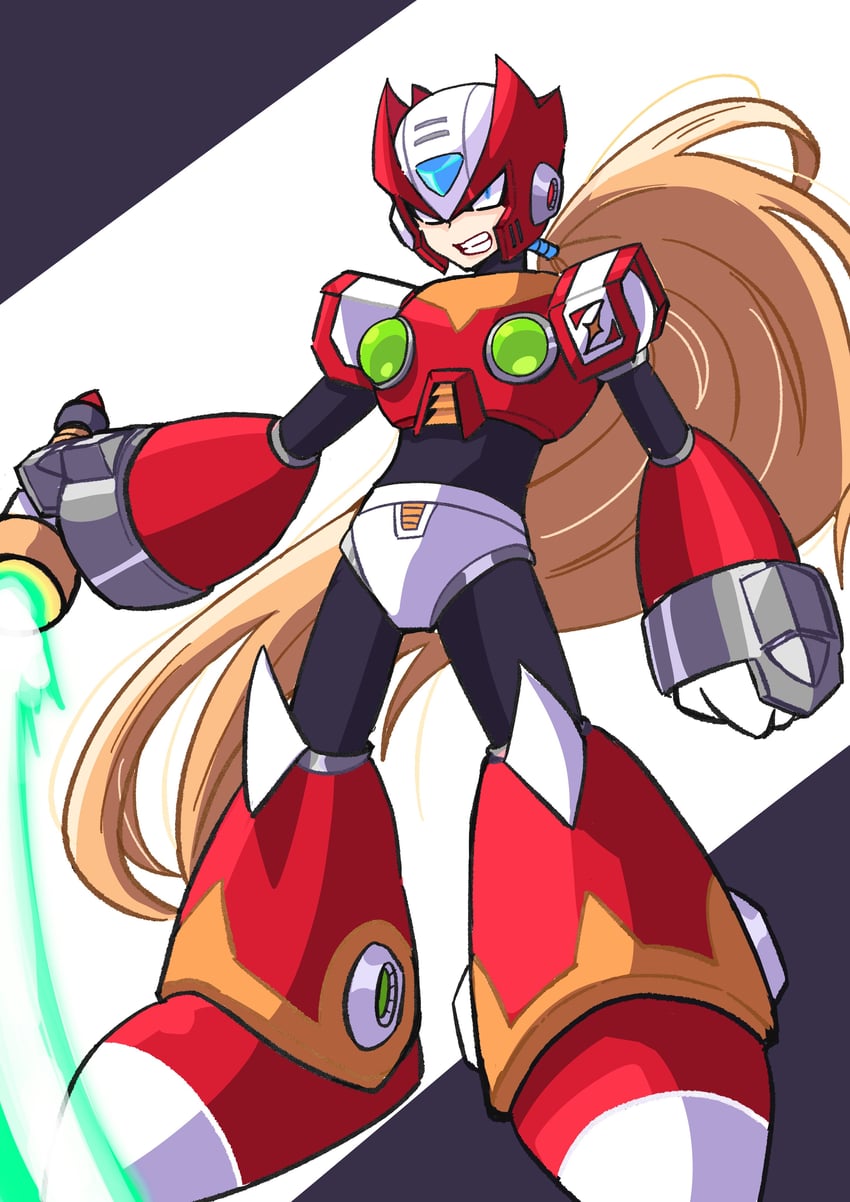 zero (mega man and 1 more) drawn by meshiuma0x