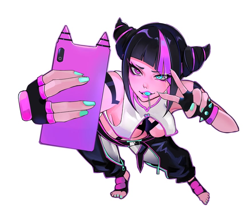 han juri (street fighter and 1 more) drawn by si_(sitisi_28)