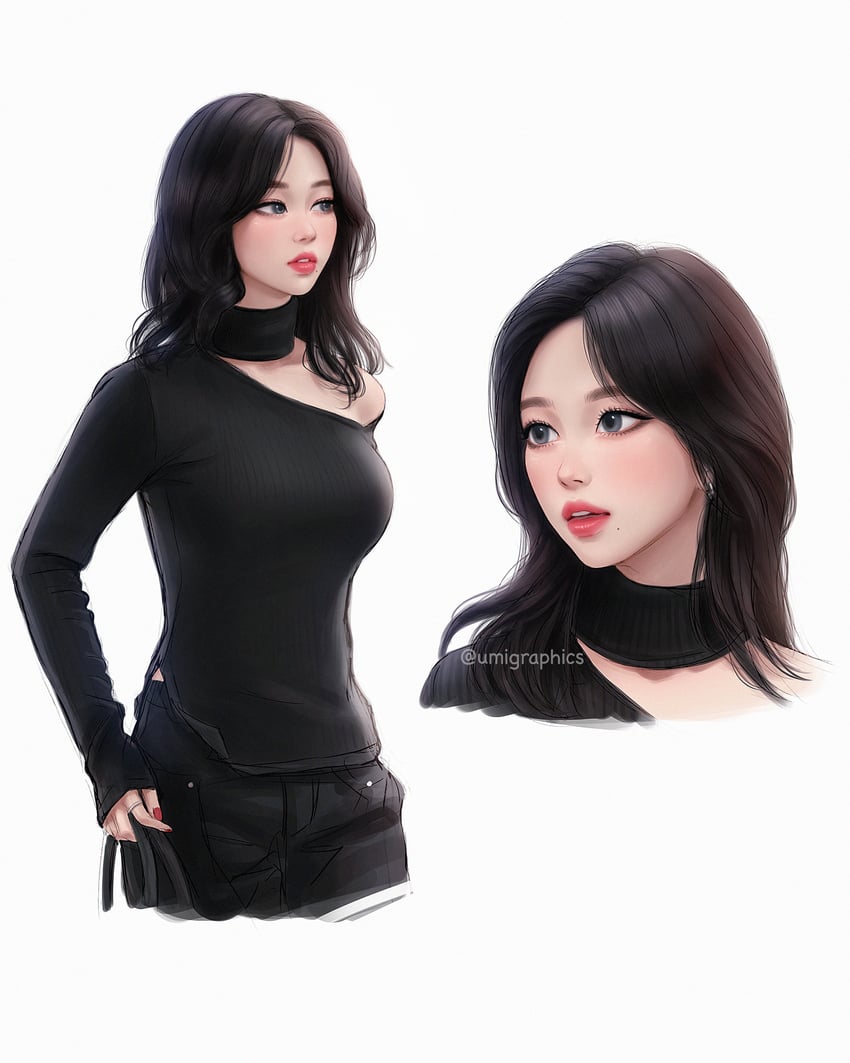 karina (real life and 1 more) drawn by umigraphics