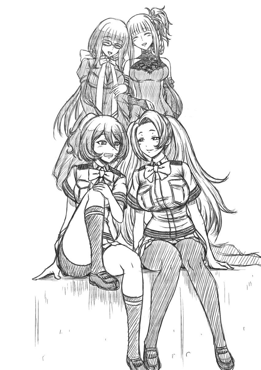 kongou, haruna, kirishima, and hiei (aoki hagane no arpeggio) drawn by kaname_aomame