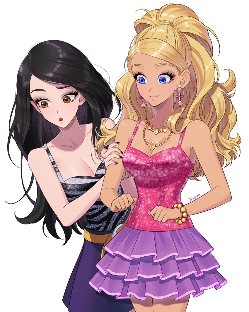 barbie and raquelle (barbie and 1 more) drawn by dizim