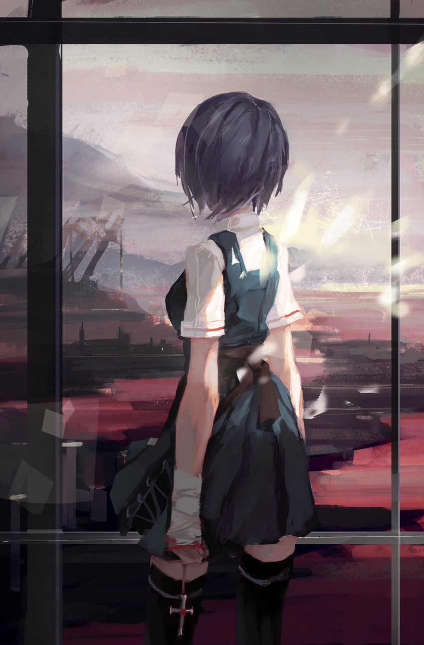 ayanami rei (neon genesis evangelion) drawn by cell_(acorecell)