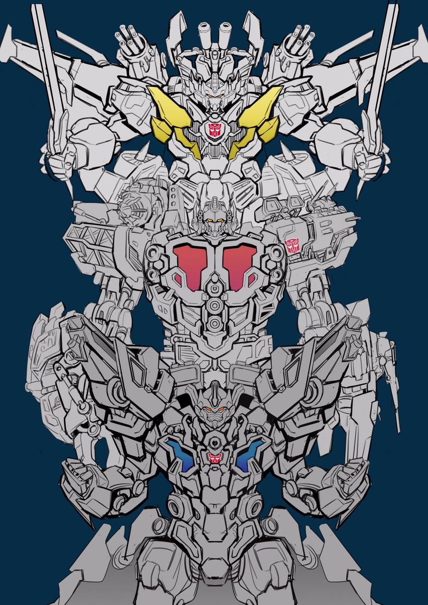 optimus prime, convoy, galaxy convoy, and grand convoy (transformers and 4 more) drawn by ct990413