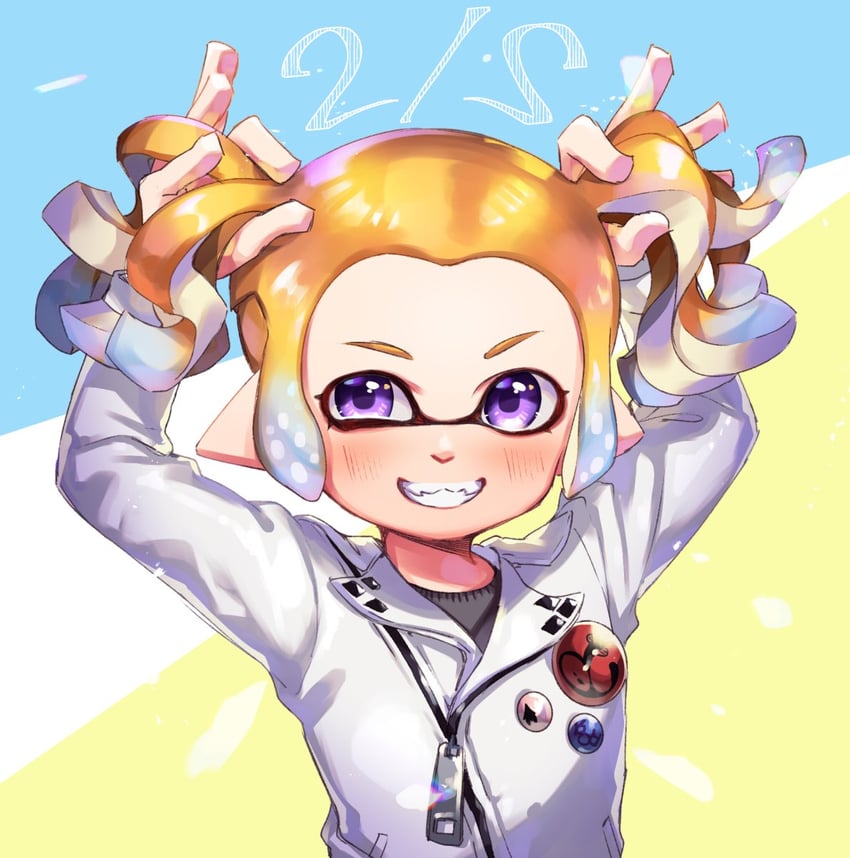 inkling player character and inkling girl (splatoon) drawn by yamagishi_chihiro