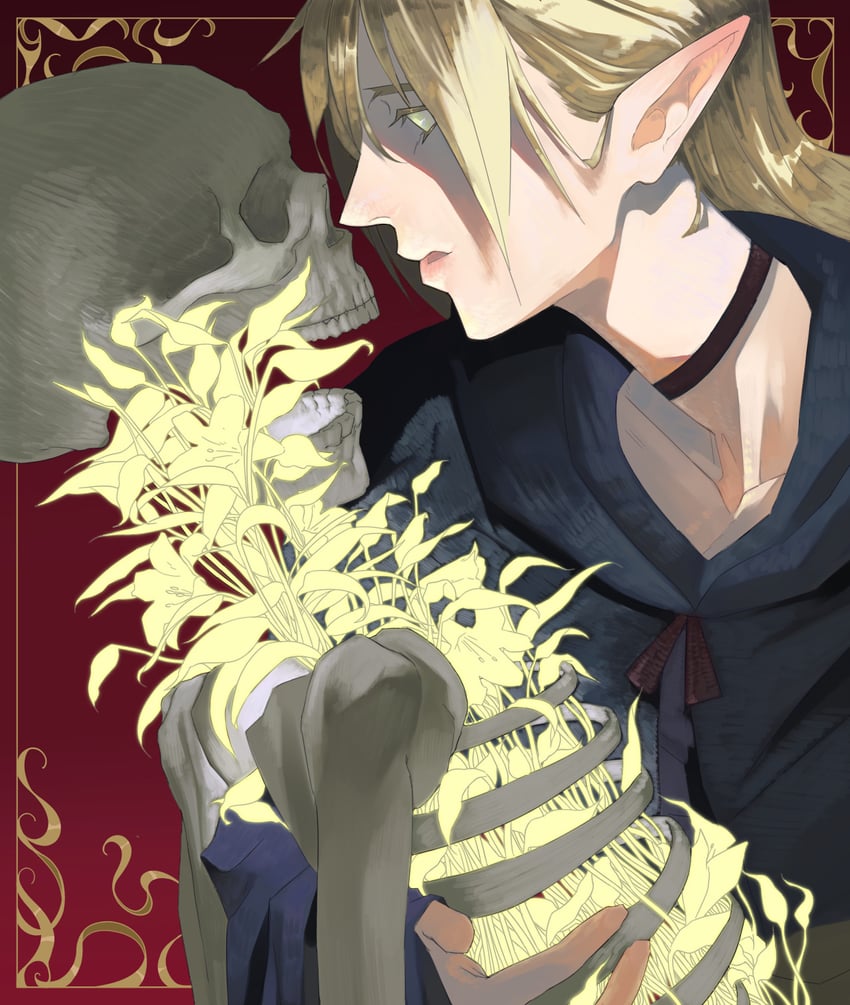 marcille donato and falin touden (dungeon meshi) drawn by osevenmo