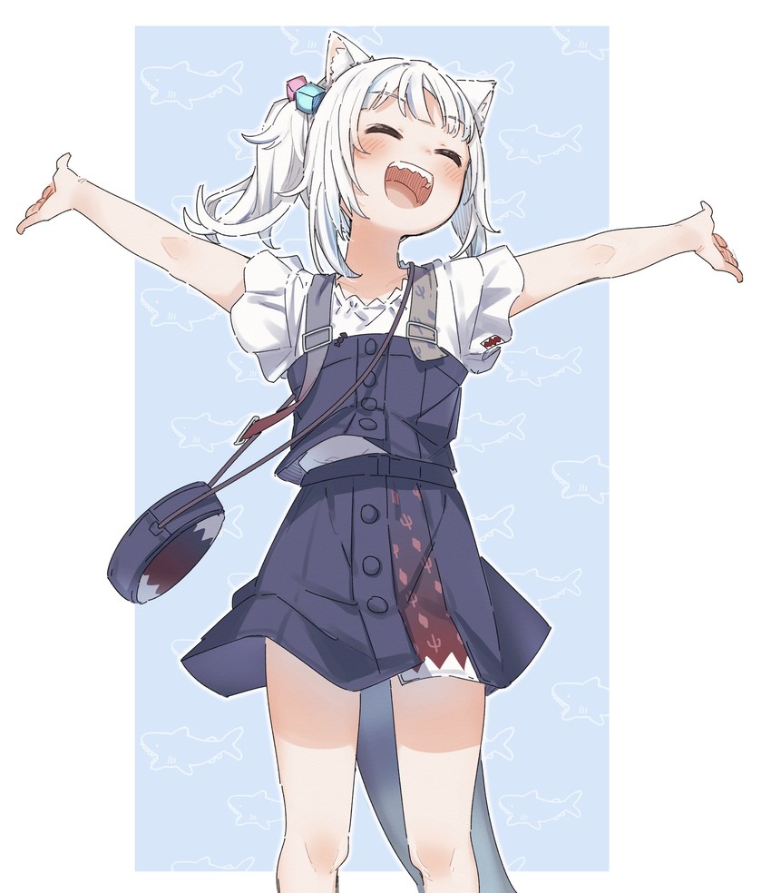 gawr gura (hololive and 1 more) drawn by yukie_(kusaka_shi)