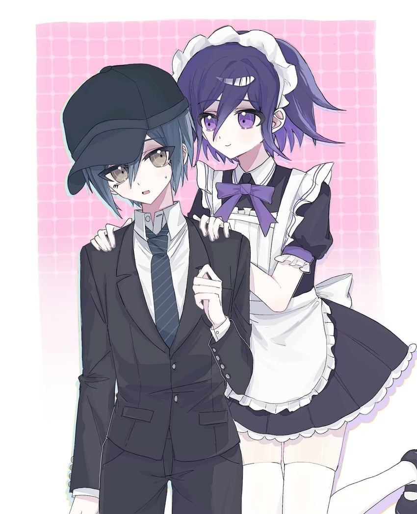 oma kokichi and saihara shuichi (danganronpa and 1 more) drawn by k_(k8515723858516)