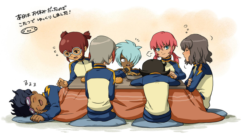 kirino ranmaru, shindou takuto, kurama norihito, hayami tsurumasa, hamano kaiji, and 2 more (inazuma eleven and 1 more) drawn by mizuhara_aki