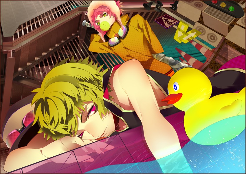gumi (vocaloid and 1 more) drawn by kanamura_ren