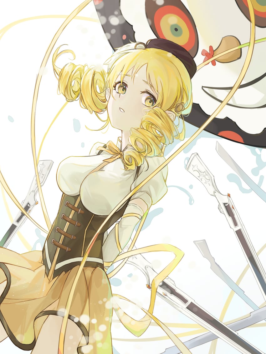 tomoe mami and charlotte (mahou shoujo madoka magica) drawn by lan_su