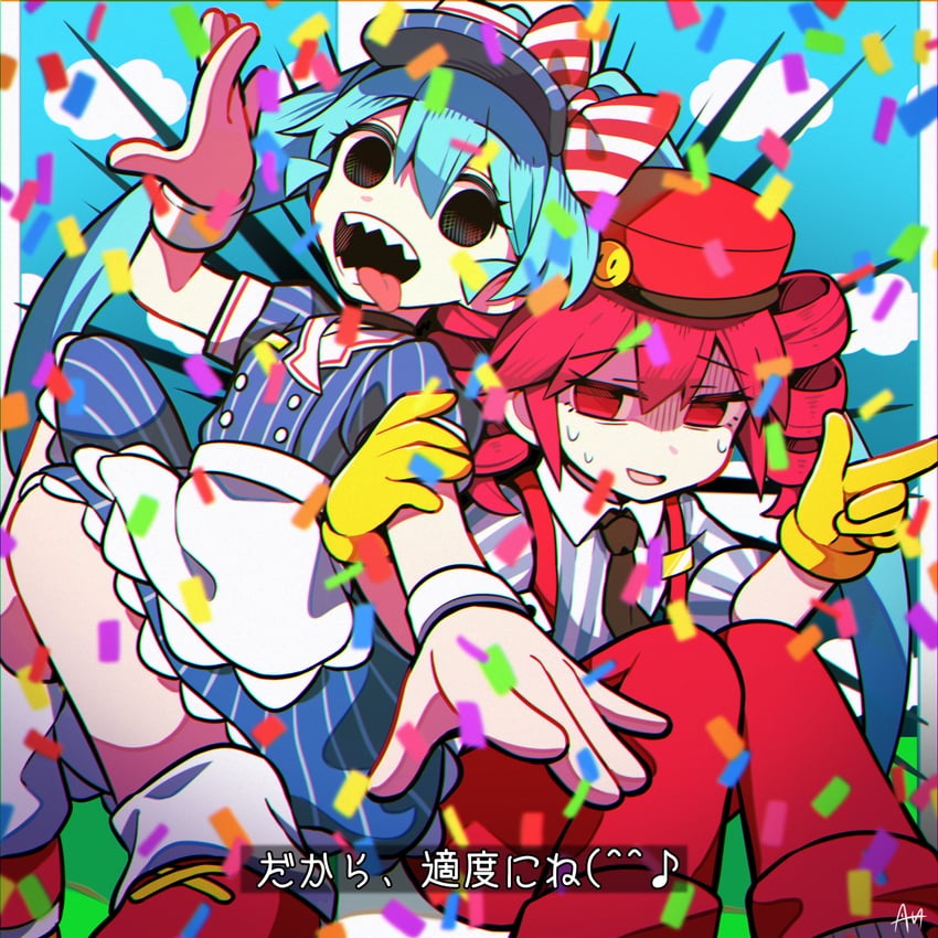 hatsune miku and kasane teto (vocaloid and 2 more) drawn by sato_(r017xts117)