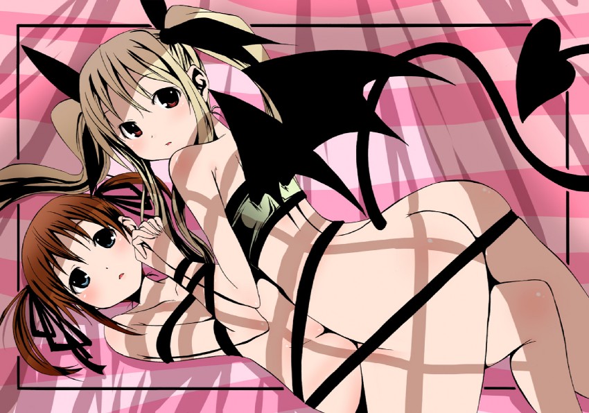 fate testarossa and takamachi nanoha (lyrical nanoha and 1 more) drawn by wadapen