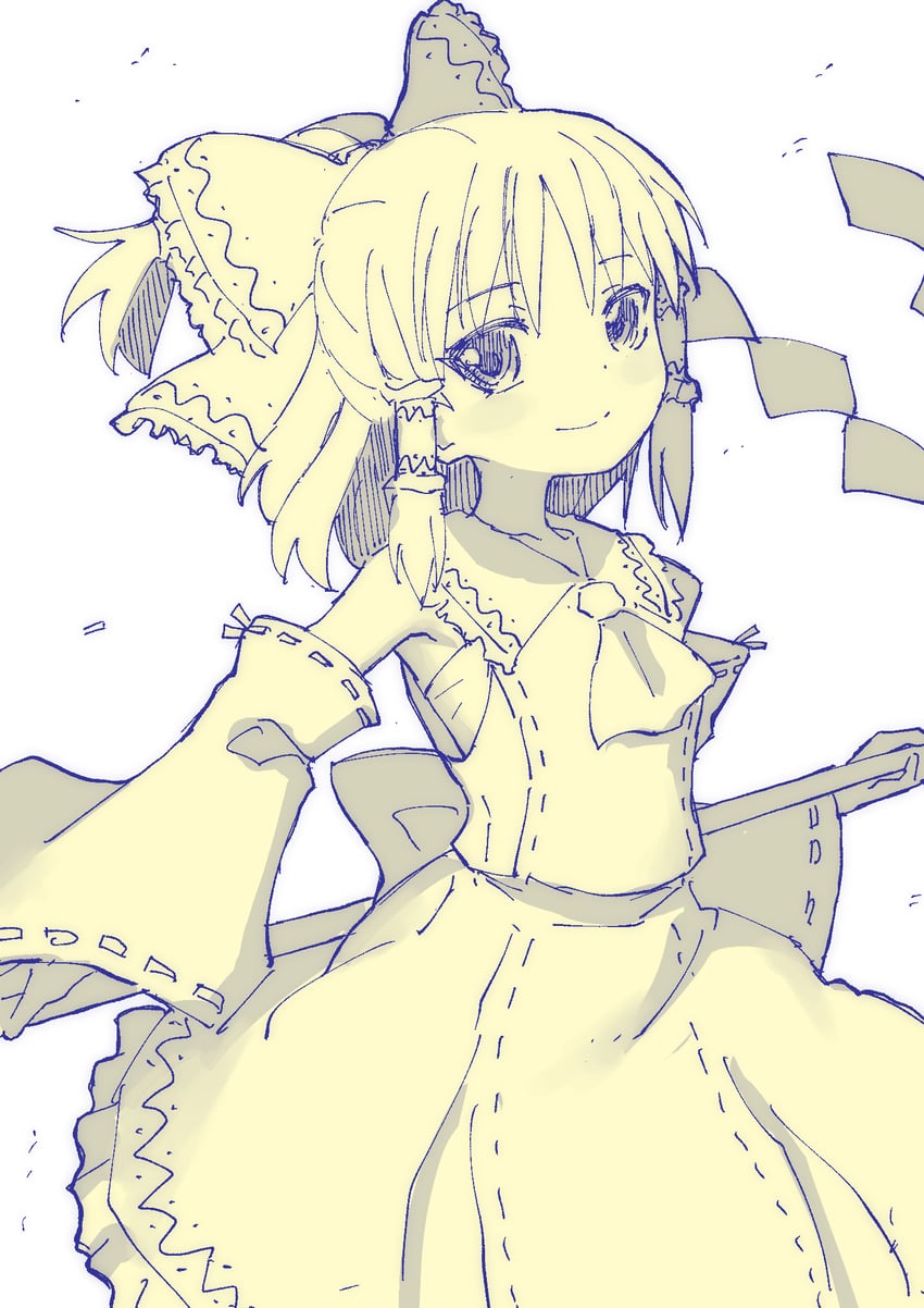 hakurei reimu (touhou) drawn by ahashi