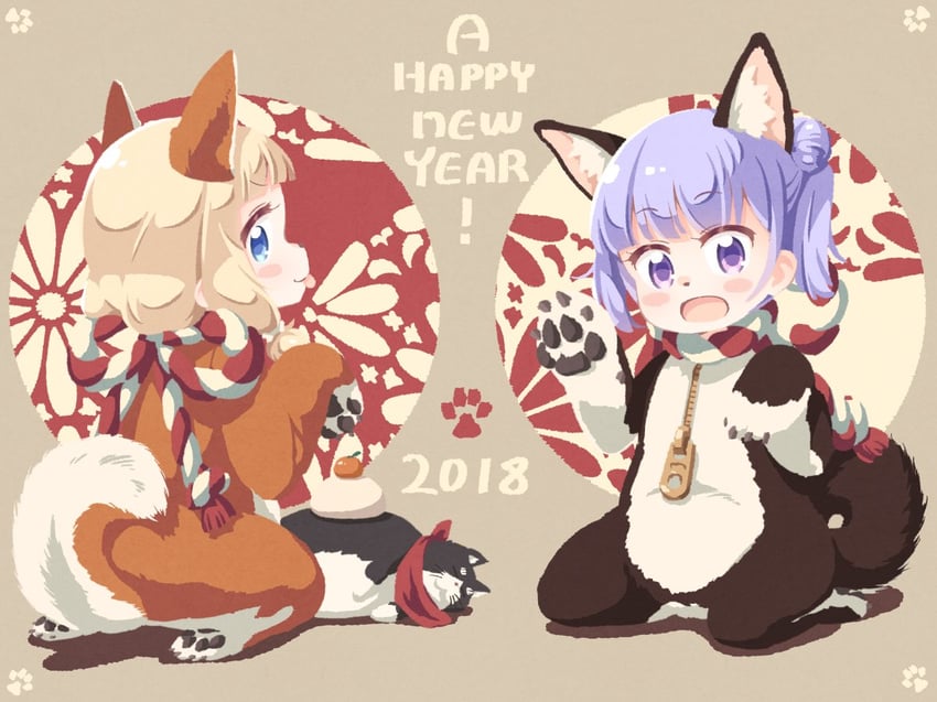 suzukaze aoba and sakura nene (new game!) drawn by tokunou_shoutarou