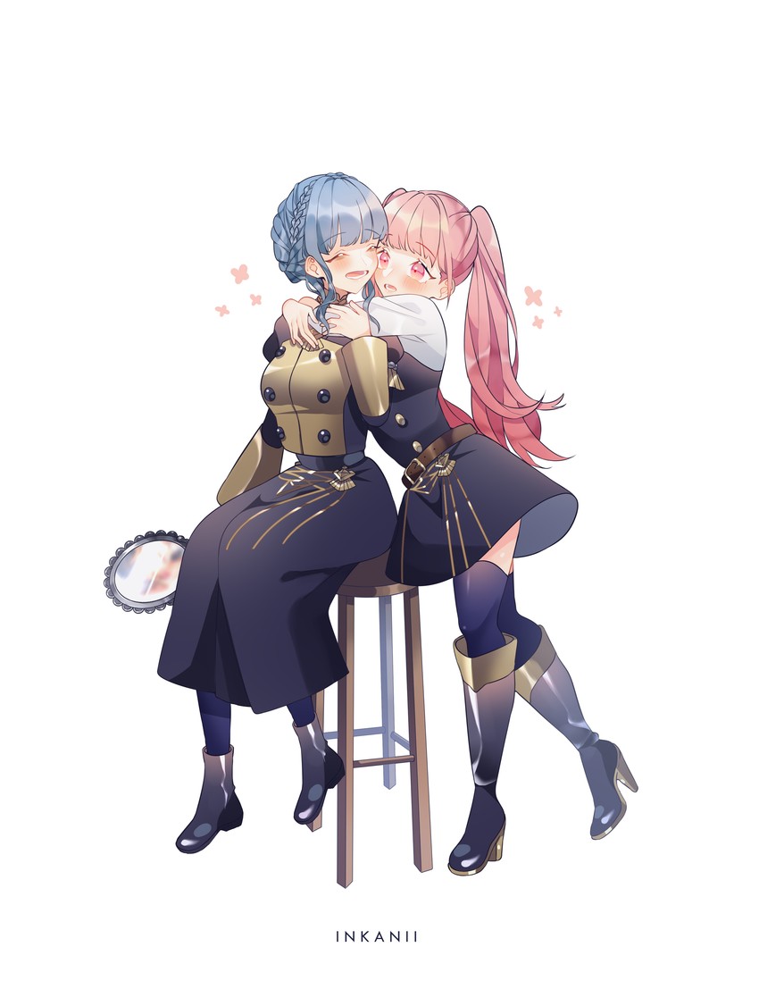 hilda valentine goneril and marianne von edmund (fire emblem and 1 more) drawn by inkanii