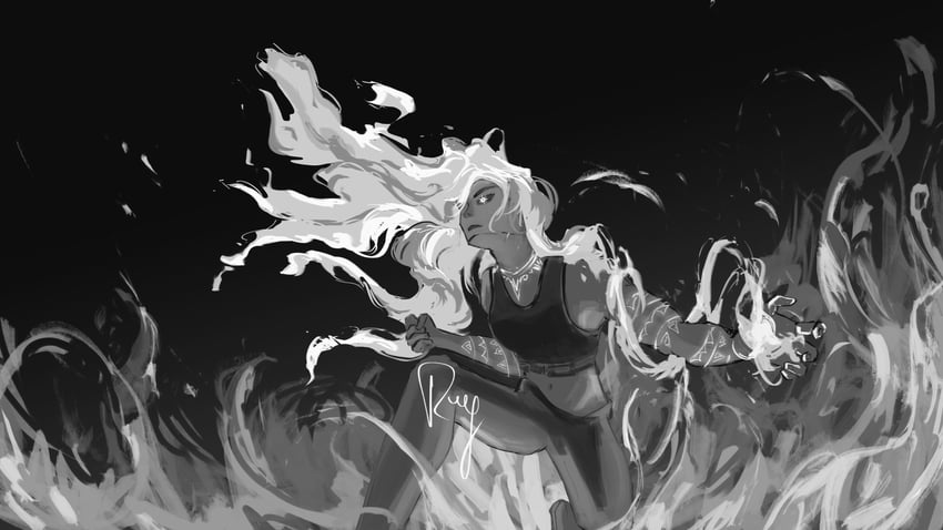 mavuika (genshin impact) drawn by rey384