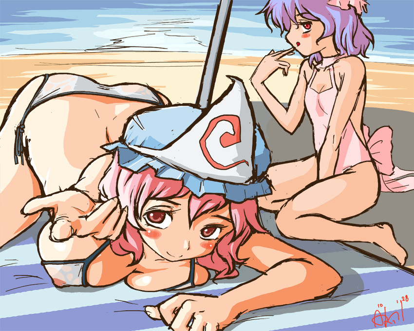 remilia scarlet and saigyouji yuyuko (touhou) drawn by yuro_(yuroaoj)