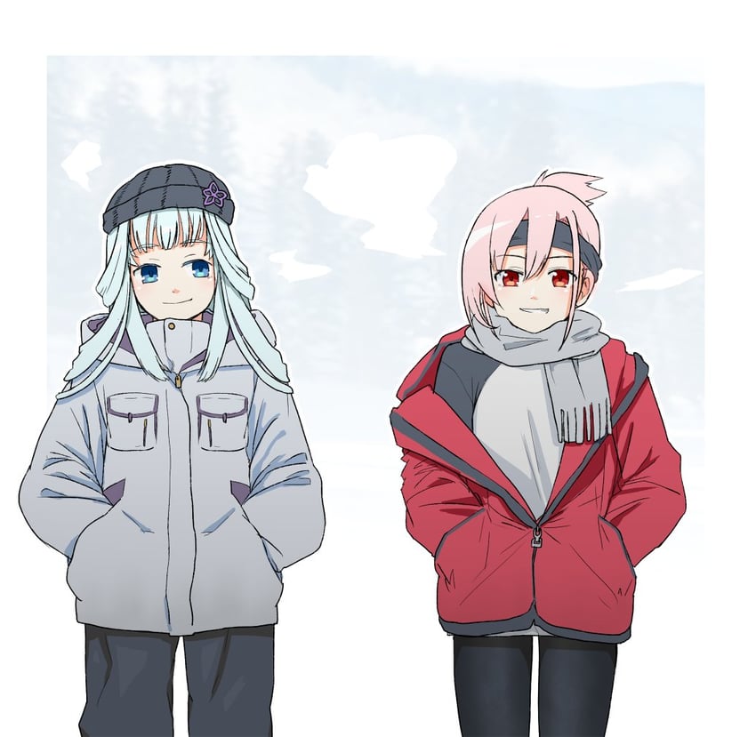 chizuru and mizuna tsuyu (mahou shoujo madoka magica and 1 more) drawn by sonohi210