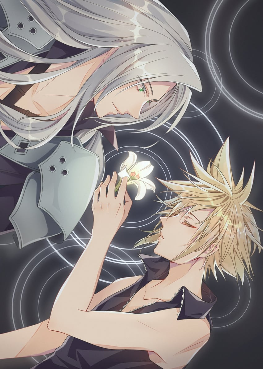 cloud strife and sephiroth (final fantasy and 2 more) drawn by beicorainvii