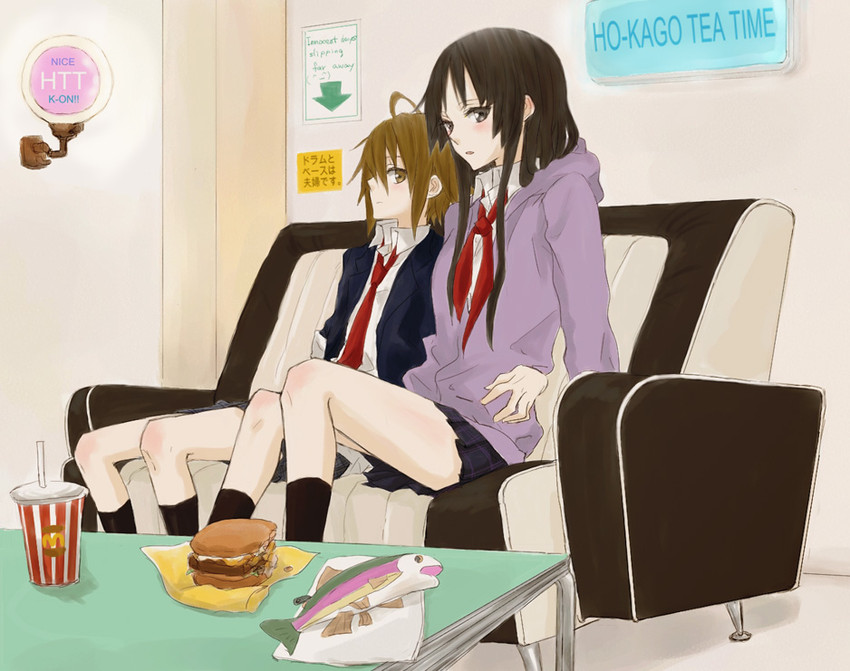 akiyama mio and tainaka ritsu (k-on!) drawn by gogono_pan'ya