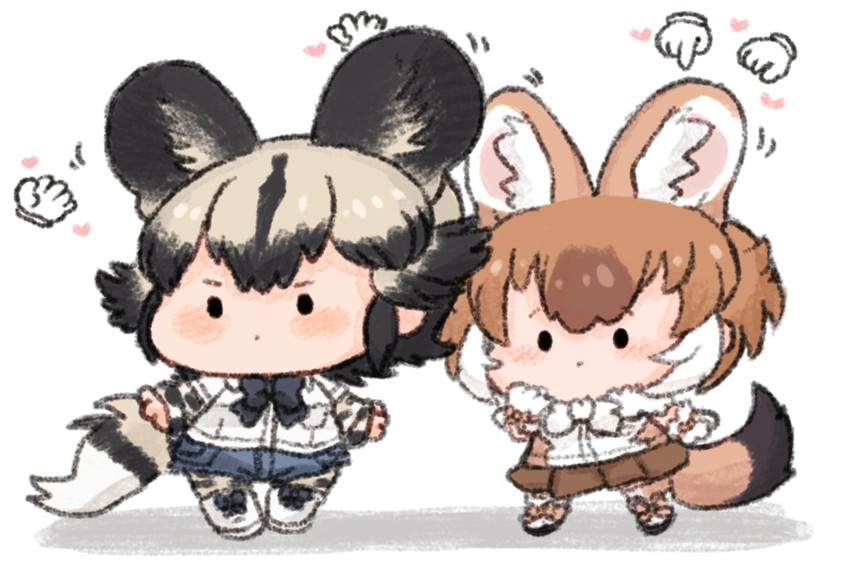 dhole and african wild dog (kemono friends and 1 more) drawn by kelalapa