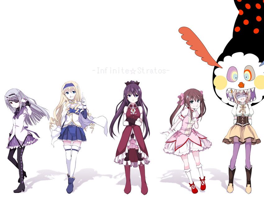 akemi homura, kaname madoka, miki sayaka, sakura kyoko, tomoe mami, and 6 more (mahou shoujo madoka magica and 1 more) drawn by shichouson