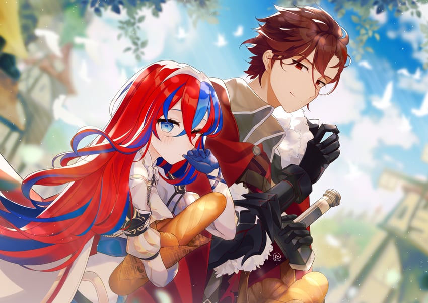 female alear and diamant (fire emblem and 1 more) drawn by aprahnicus