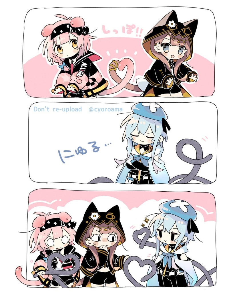 goldenglow, mizuki, and pepe (arknights) drawn by naguru_(cyoroama)