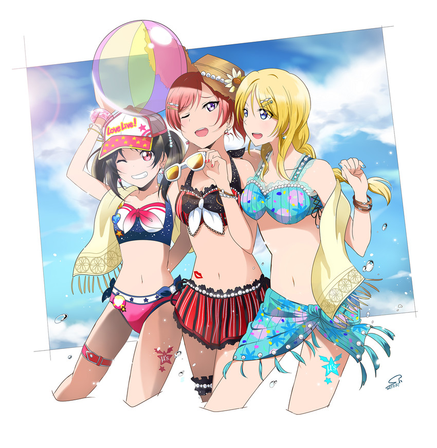 nishikino maki, yazawa nico, and ayase eli (love live! and 1 more) drawn by suan_ringo