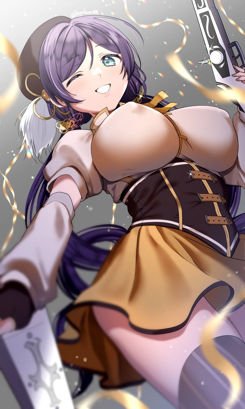 tomoe mami and tojo nozomi (love live! and 2 more) drawn by kazepana