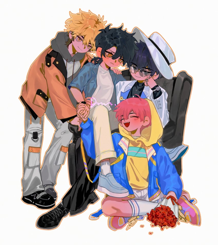 cheng xiaoshi, xia fei, li tianchen, and liu xiao (shiguang dailiren) drawn by xiangdunjiudunw