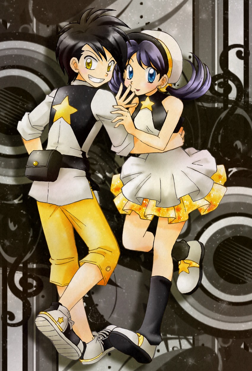 ethan and kris (pokemon and 1 more) drawn by chikorita85