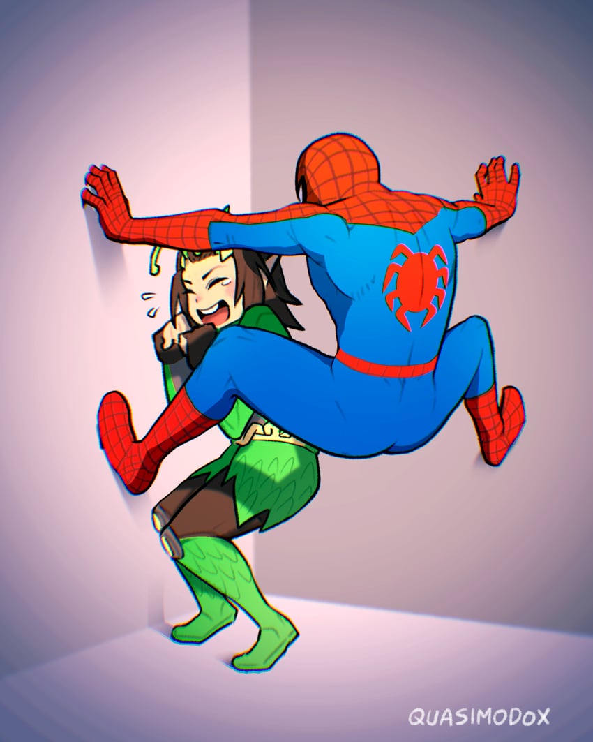 spider-man and mantis (marvel and 3 more) drawn by quasimodox