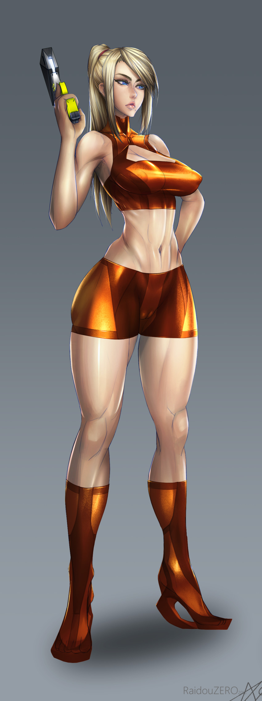samus aran (metroid and 1 more) drawn by raidou_zero
