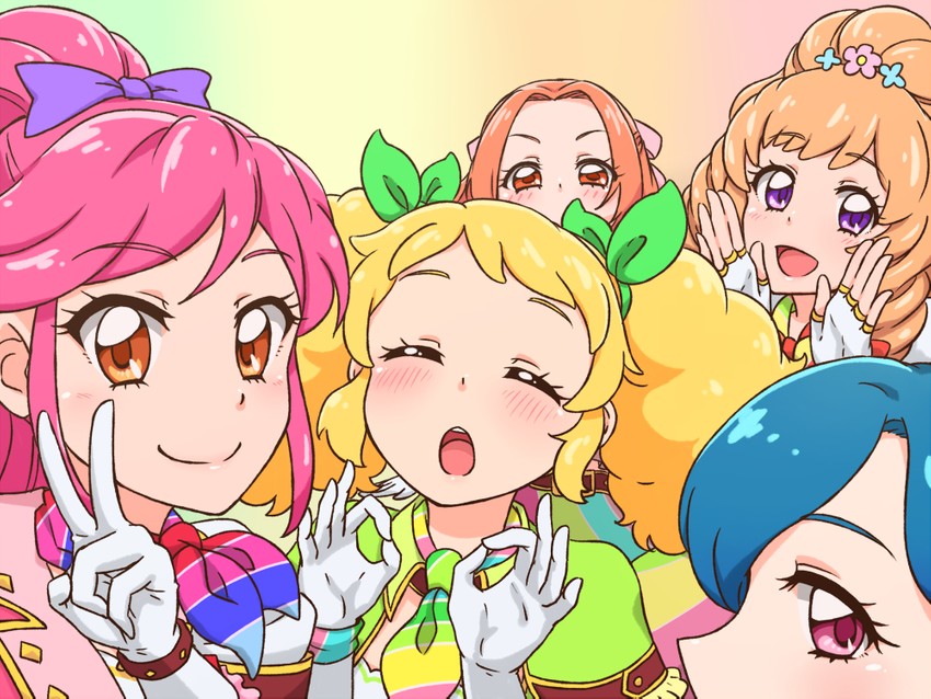 saegusa kii, otoshiro seira, kazesawa sora, himesato maria, and otoshiro noel (aikatsu!) drawn by kurorook
