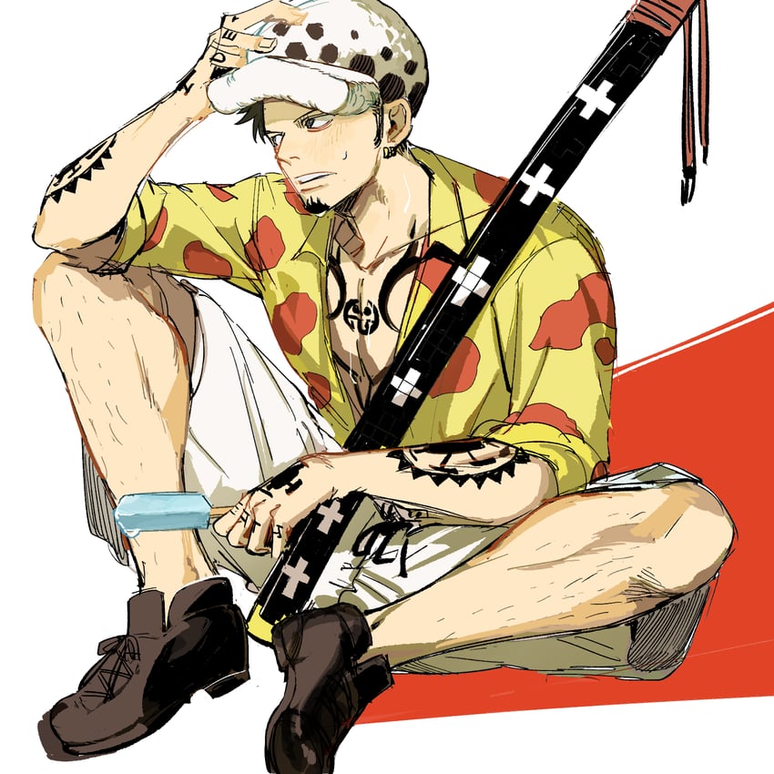 trafalgar law (one piece and 1 more) drawn by santagawa