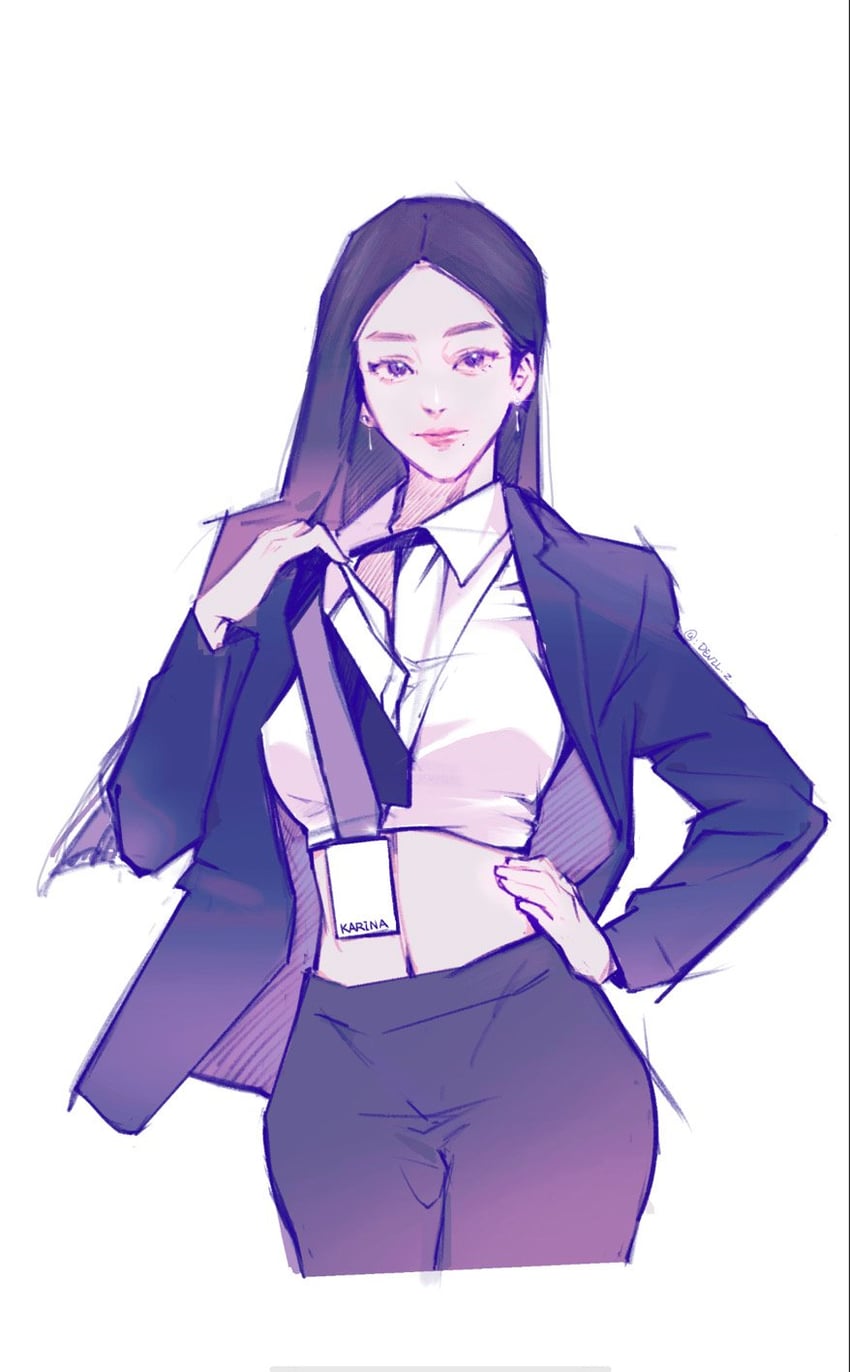 karina (real life and 1 more) drawn by devilzong