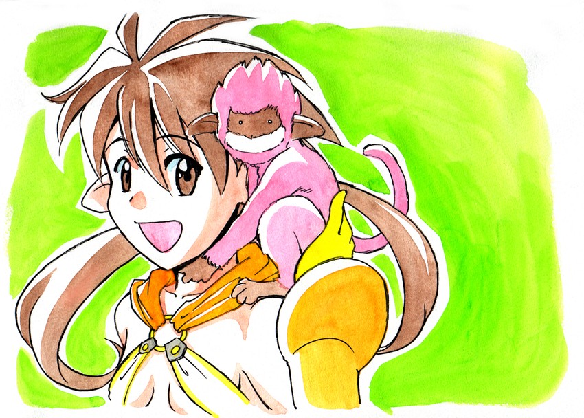 nowa, forest keeper nowa, and ruu (queen's blade) drawn by caracol