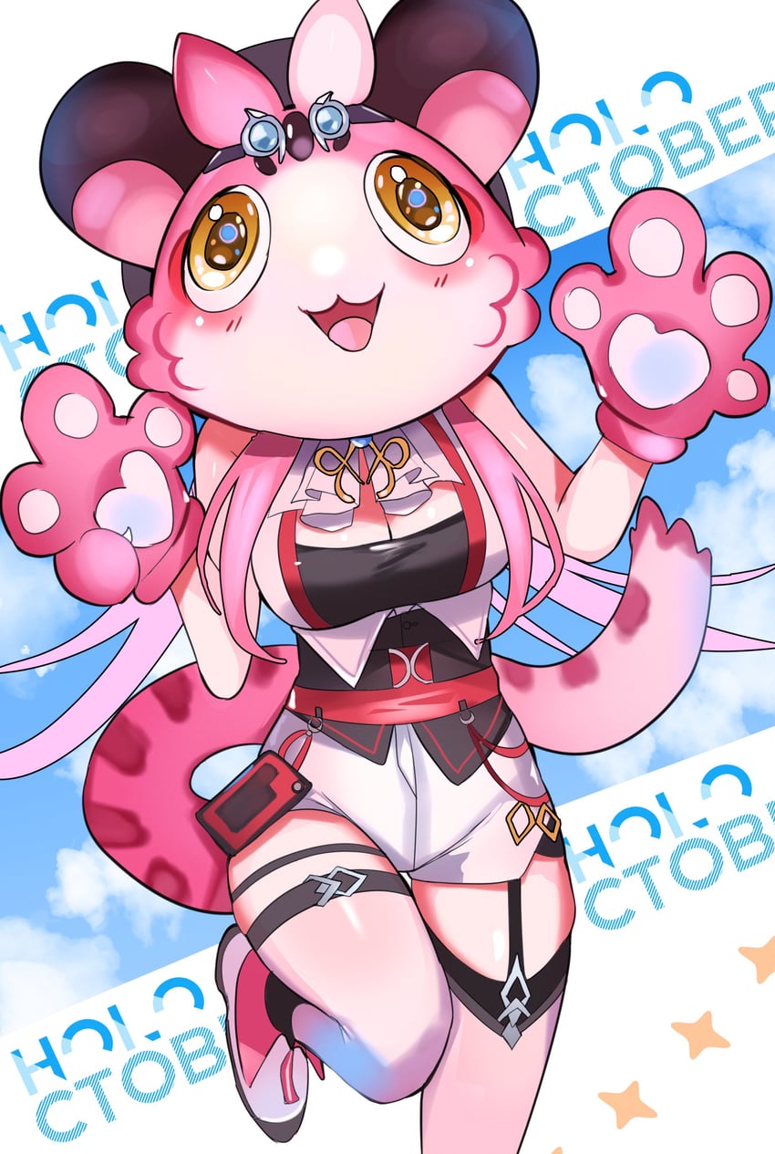 raora panthera and chattino (hololive and 1 more) drawn by pinkzwei