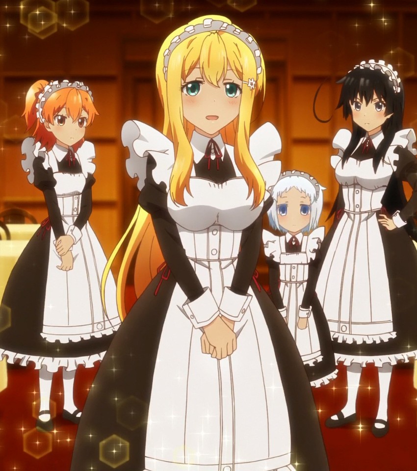 arisugawa reiko, tenkuubashi aika, jinryou karen, and shiodome hakua (ore ga ojou-sama gakkou ni "shomin sample" toshite rachirareta ken)