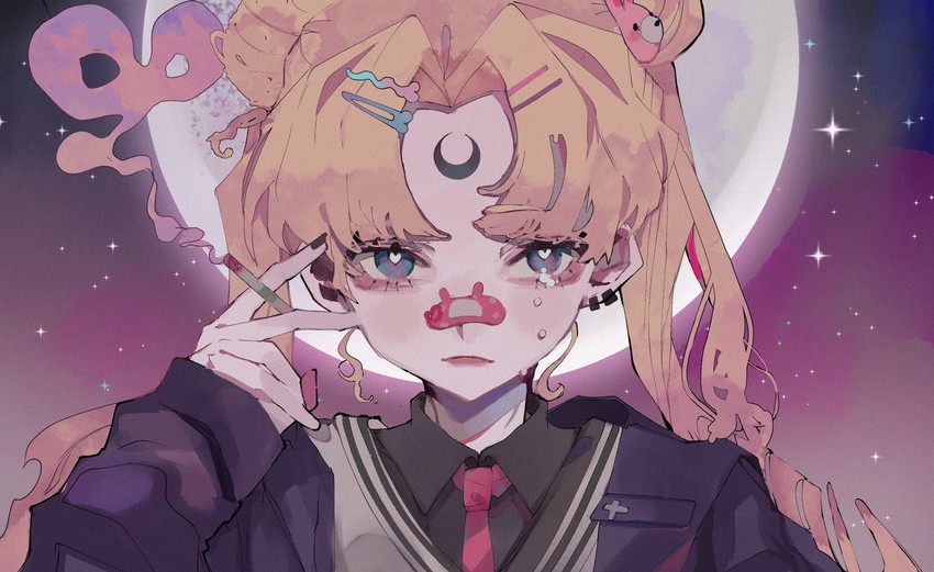 tsukino usagi (bishoujo senshi sailor moon) drawn by bekuko